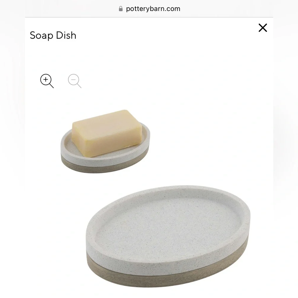 Potterybarn Meier Resin Bathroom Soap Dish Brand New without tags white 🧼🫧